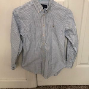 Ralph Lauren Blue and white button down shirt